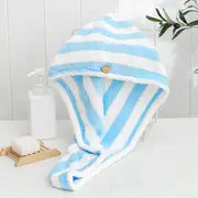 Coral Fleece Microfiber Hair Drying Towel and Shower Cap