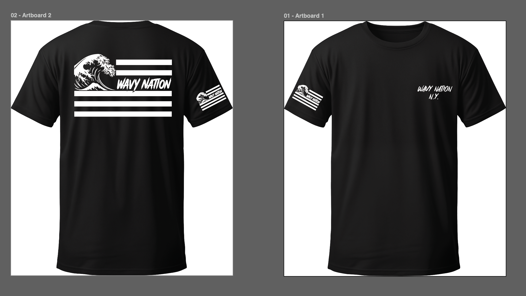 Wavy nation flag